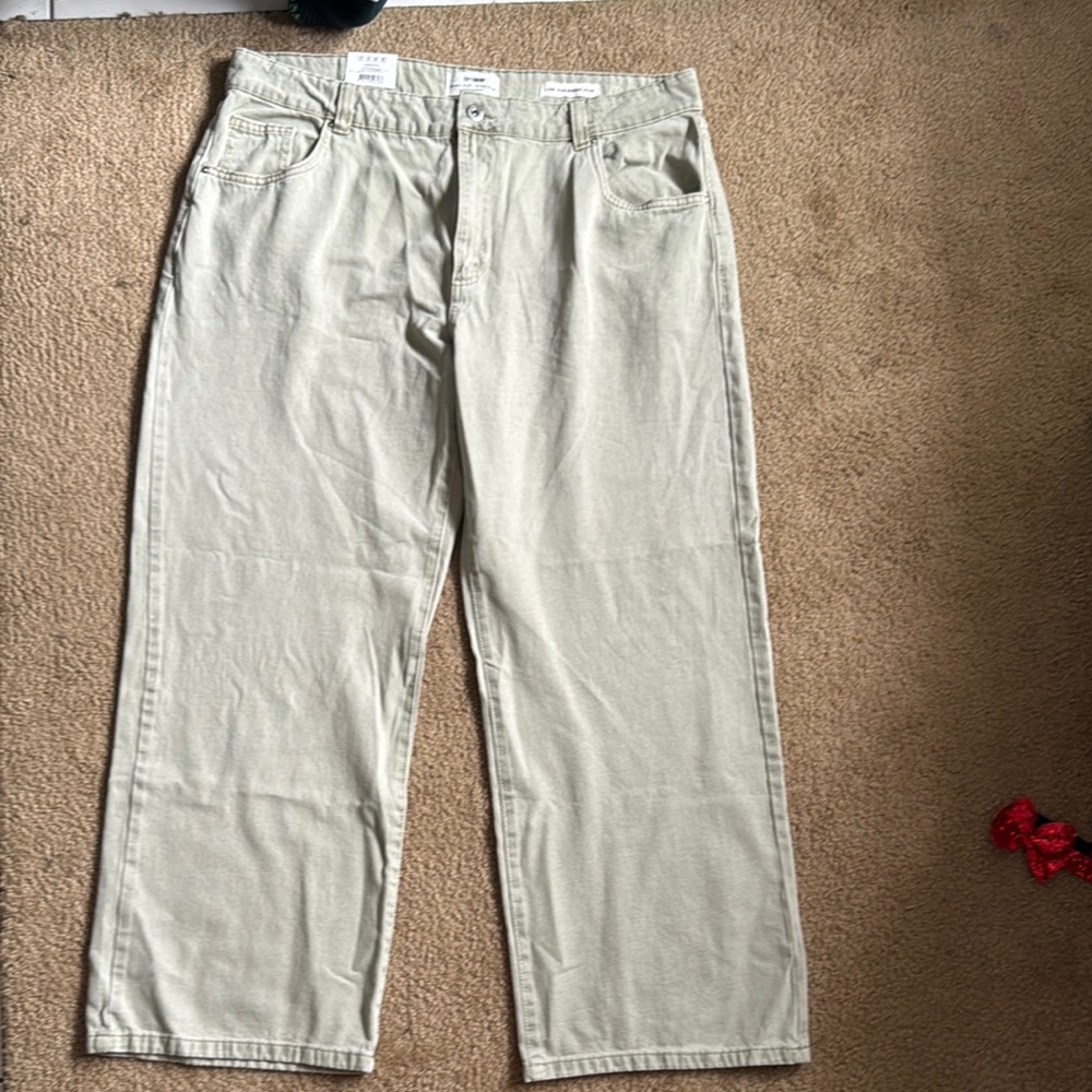 Light Green Casual Pants